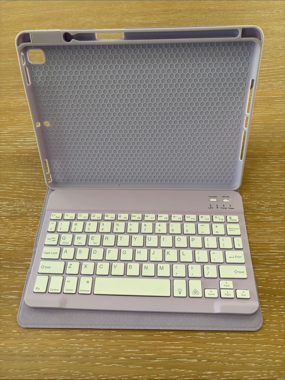 Wireless Bluetooth Keyboard Case for IPad 9th Generation - Lavender